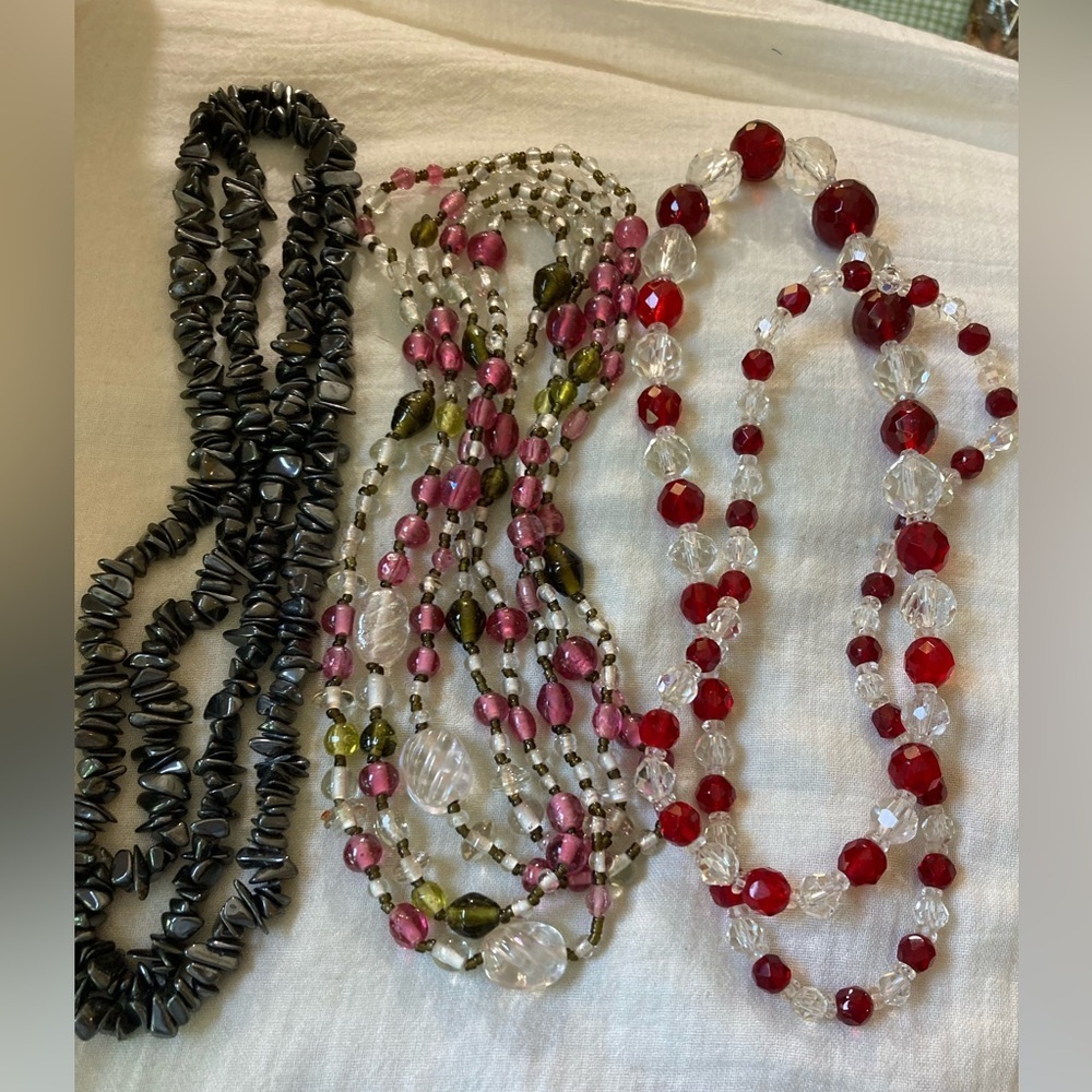Bundle‎ of 3 Beaded Necklaces